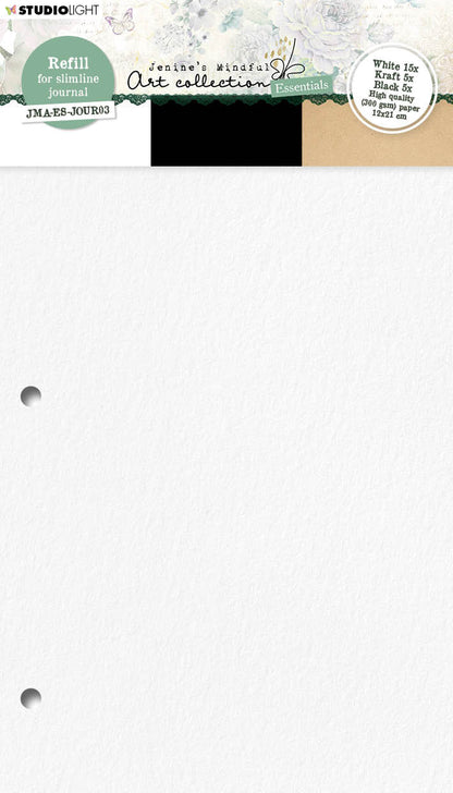 Pages de journal JMA pour JMA-ES-JOUR03 Blanc/Noir/Kraft Essentiels 120x210x8mm 25 feuilles n°11