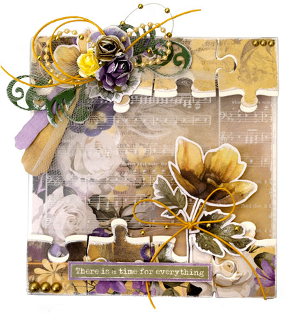 JMA Acetate Sheets White & Dark Purple Growing & Blooming 6 Sheets