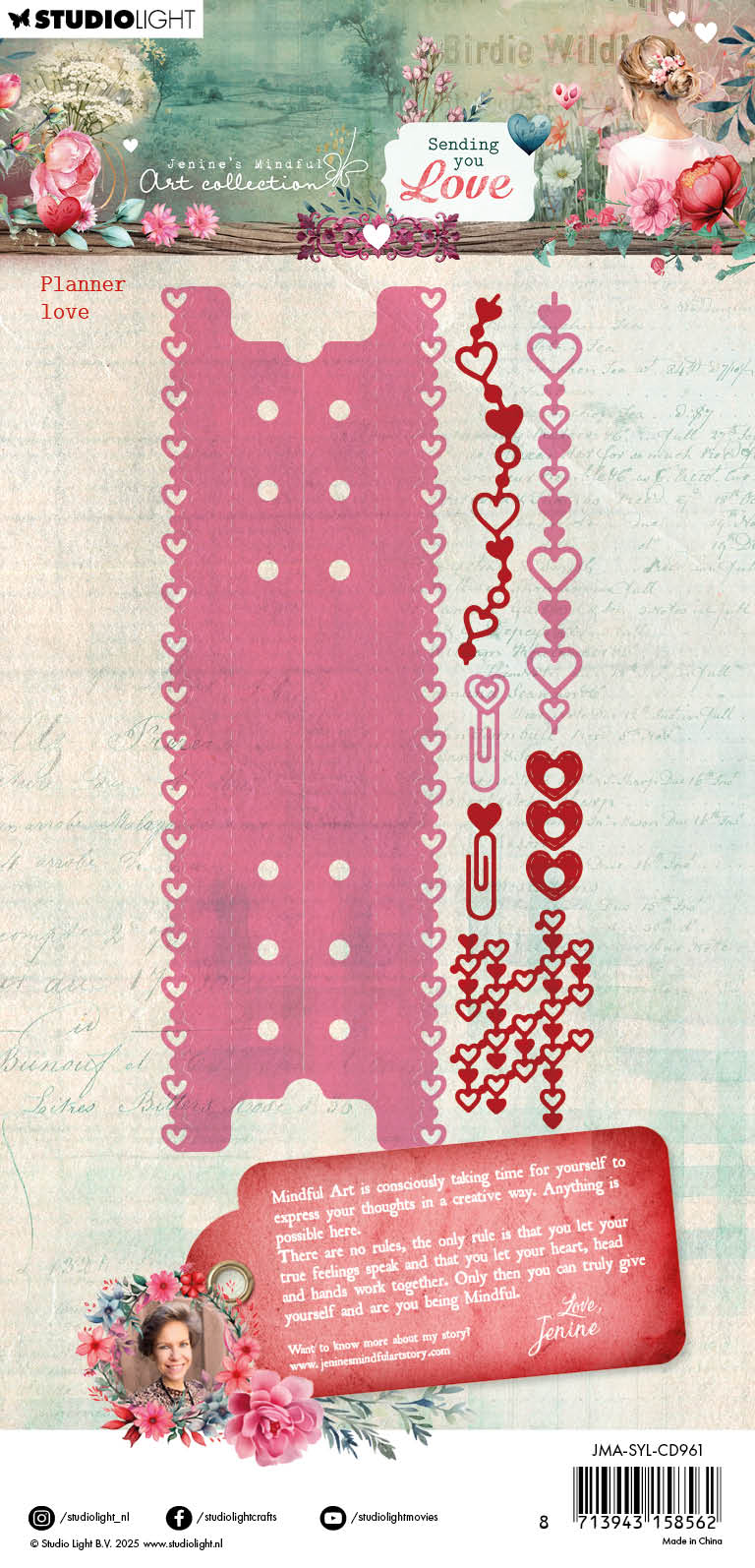 JMA Matrices de découpe Love Sending You Love 7 pièces