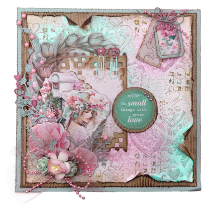 JMA Matrice de découpe Florale "Je t'envoie de l'amour" 11 pièces