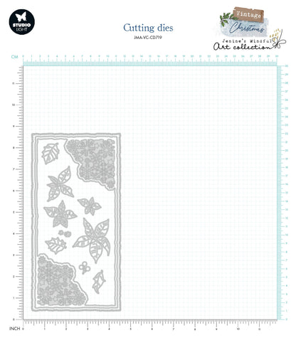 JMA Matrice de découpe Flocon & Poinsettia Noël Vintage 105x210x1mm 15 PC nr.719