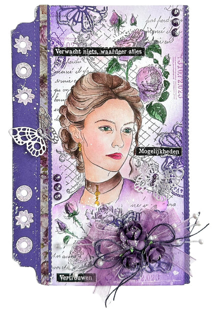 JMA Washi Tape Fleurs & Bordures Rêves Victoriens Lot de 4
