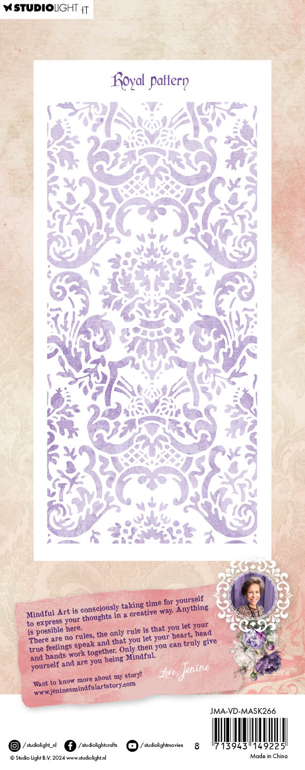 Masque JMA motif floral victorien « Rêves » 1 pièce