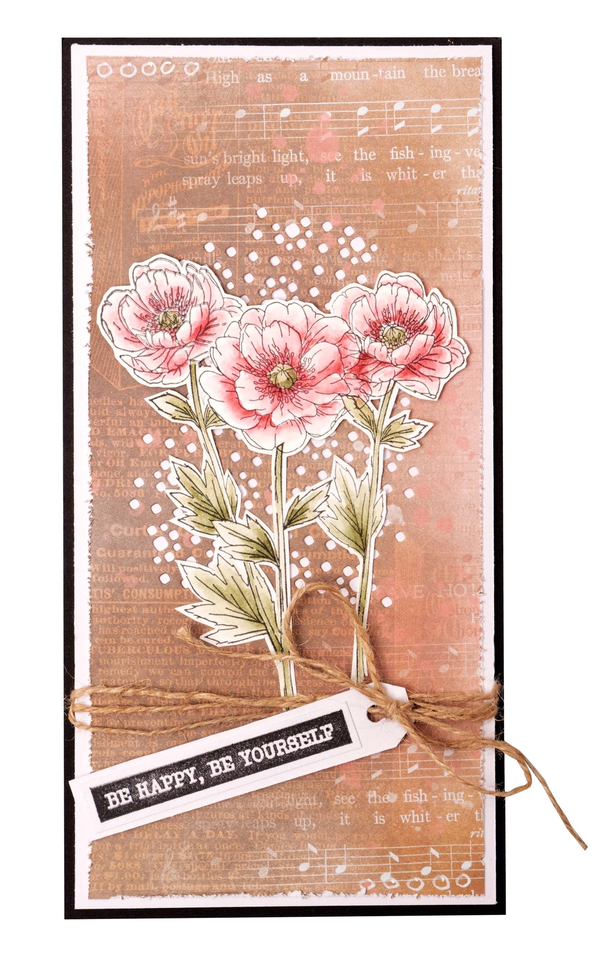 JMA Tampon transparent Éléments Pivoine Essentiels 148x105x3mm 8 pièces n°339