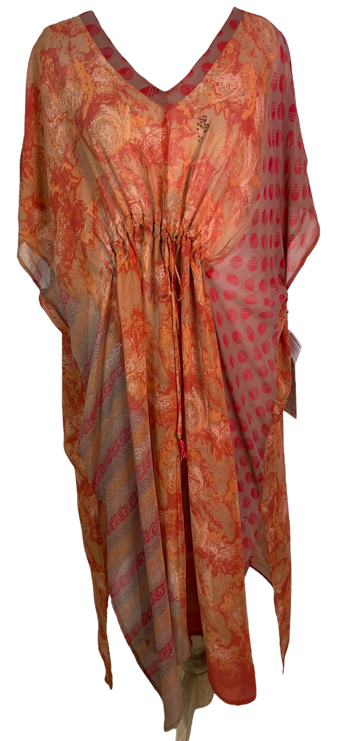 PRG6379 Kaftan long en pure soie transparente Avatar
