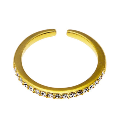 JOCASTA: Adjustable Zirconia-Embedded Minimalist Classic Ring