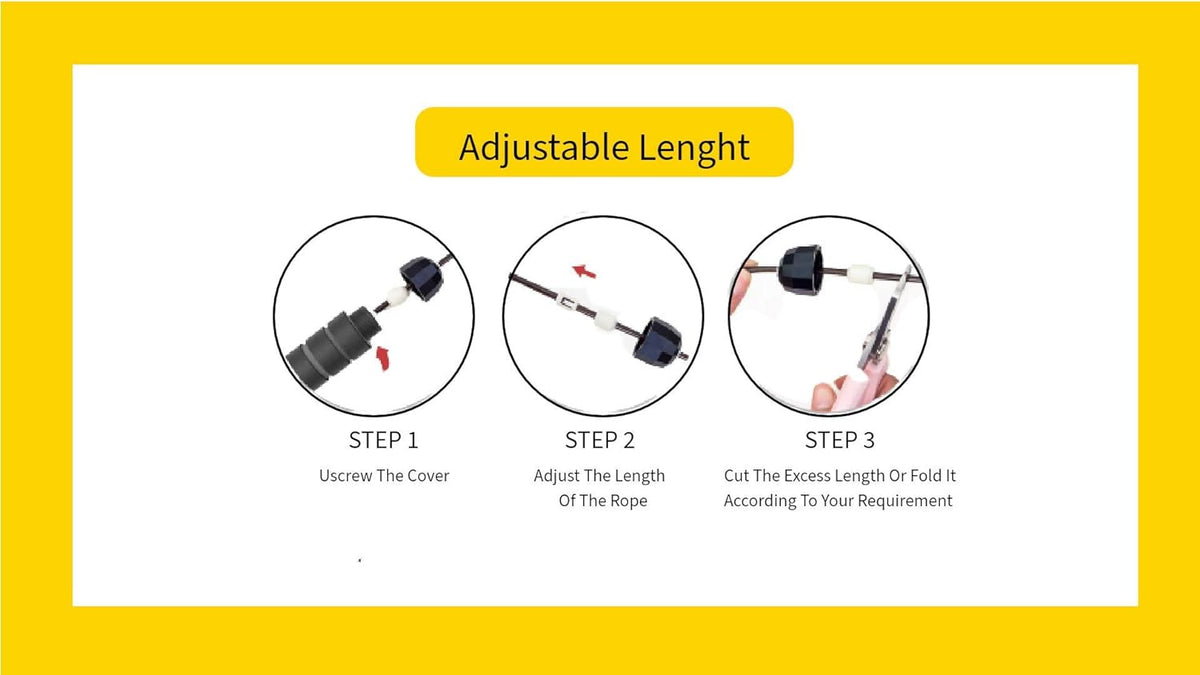 HAJEX Adjustable Jump Rope - PVC Coated Steel Wire