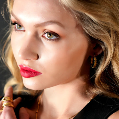 Boucles d'oreilles créoles échelonnées asymétriques KANA