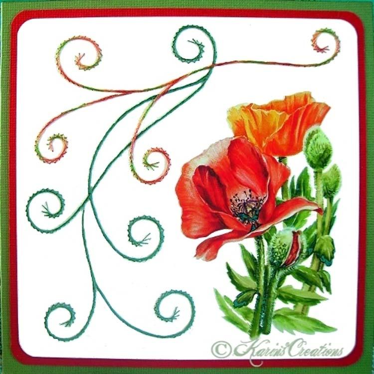 Motif de broderie KC - Rinceaux Volutes