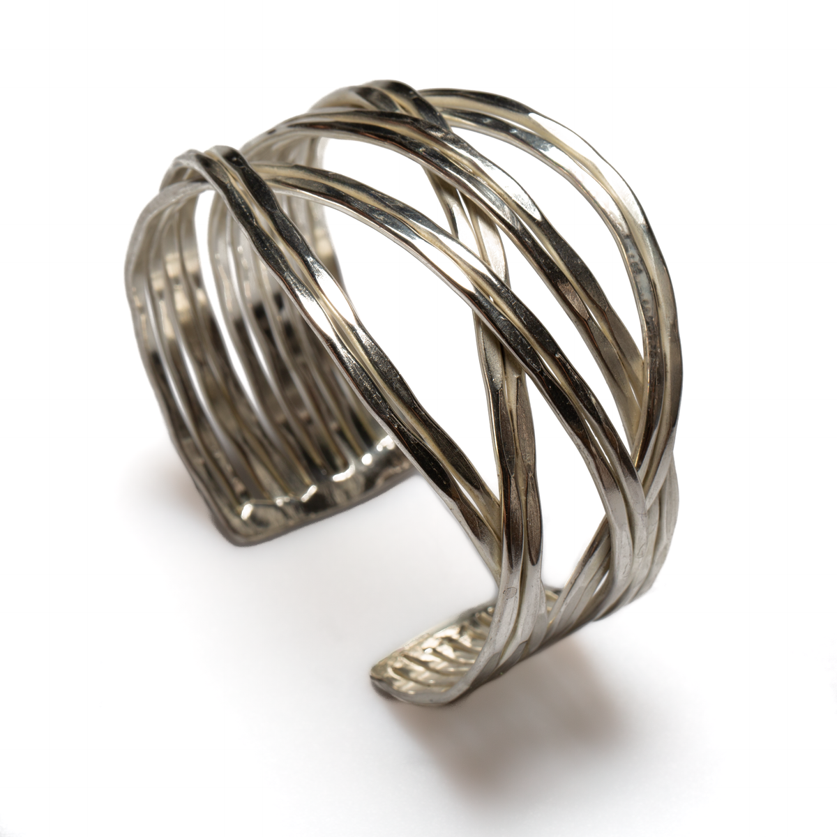 Manchette en métal torsadé – Couleur argent