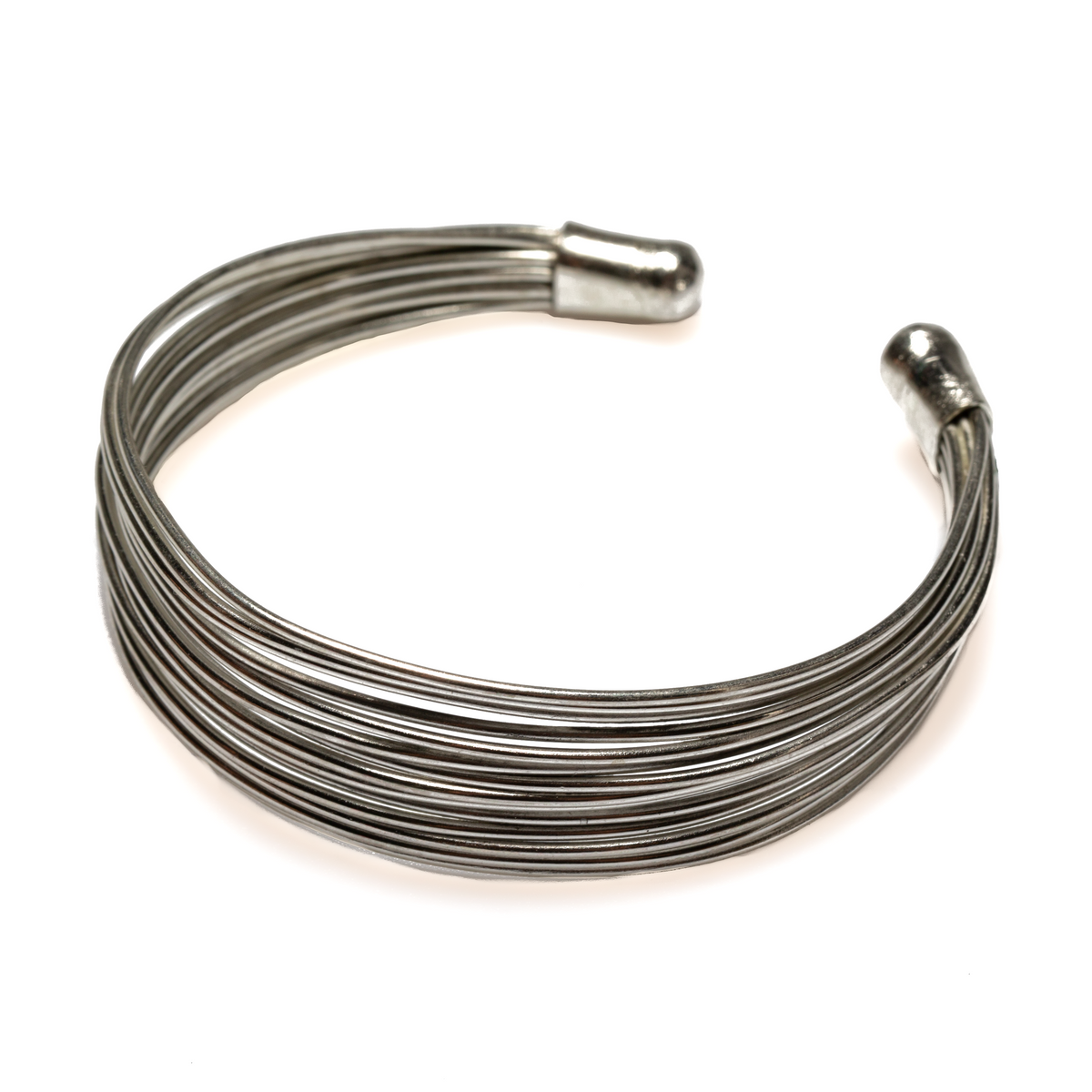 Manchette en métal multibrins – Couleur argent