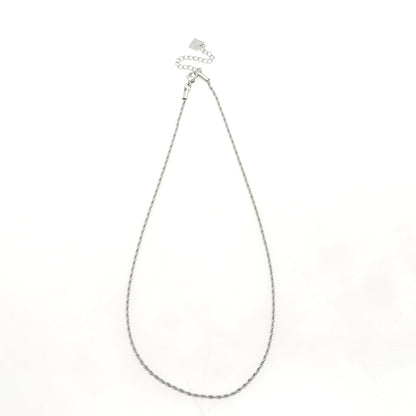 KIRA : Collier en argent de 50 cm, maille corde