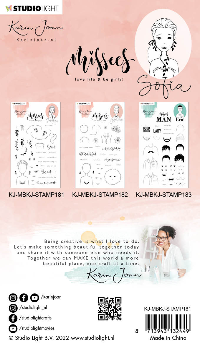 KJ Clear Stamp Sophia Missees 110x154x3mm 37 PC n°181