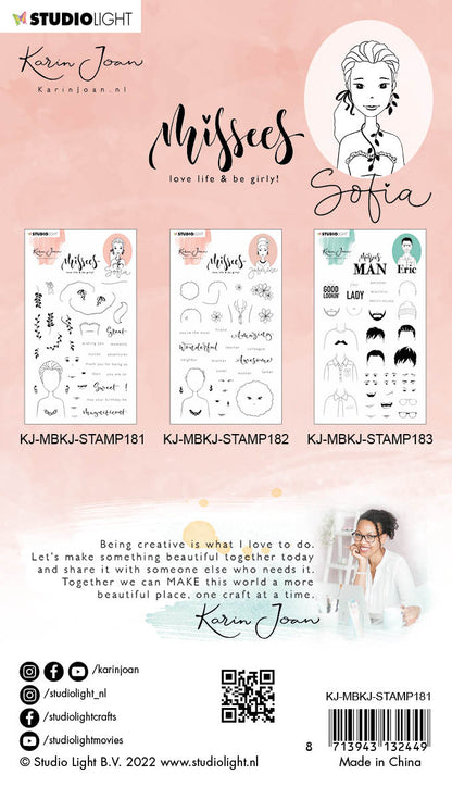 KJ Clear Stamp Sophia Missees 110x154x3mm 37 PC n°181