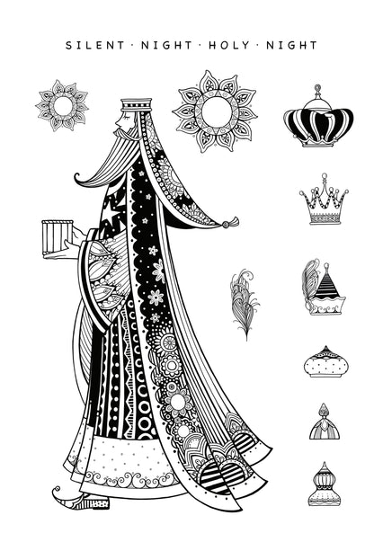 Katkin Krafts Wise Man, lot de tampons transparents 6 po x 8 po