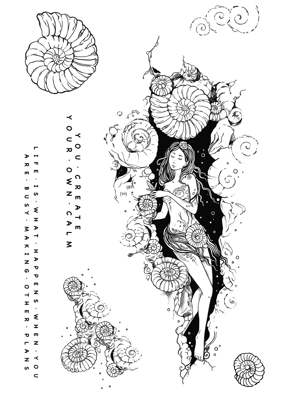 Katkin Krafts Kit de tampons transparents Ammonite 6 po x 8 po