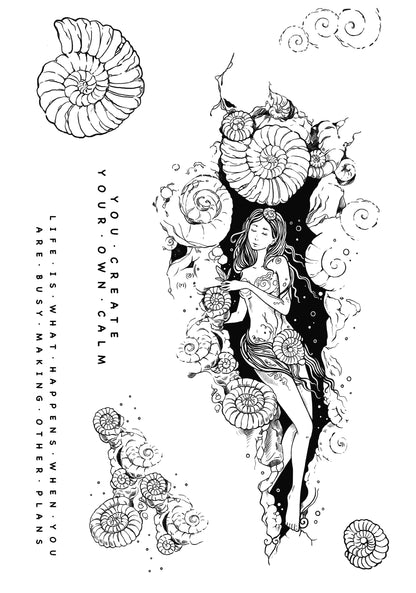 Katkin Krafts Kit de tampons transparents Ammonite 6 po x 8 po
