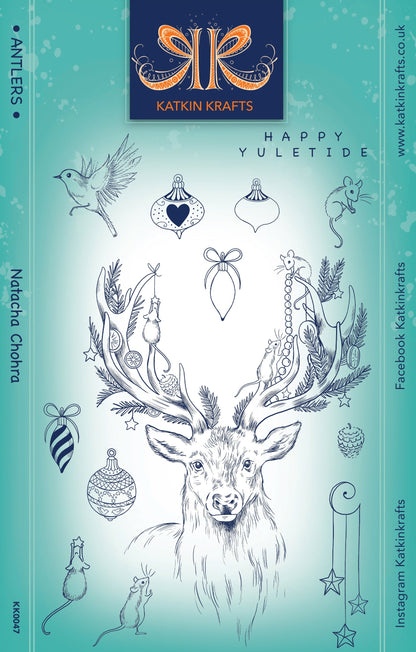 Katkin Krafts Tampons Transparents Bois de Cerf 6 po x 8 po