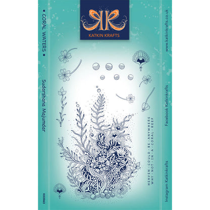 Katkin Krafts Coral Waters 6 in x 8 in Clear Stamp Set