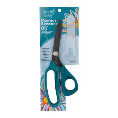 Karen Kay - Perfect Scissors Dark Teal 8-1/2in Bent Handle Micro-Serrated Non-Slip Blade