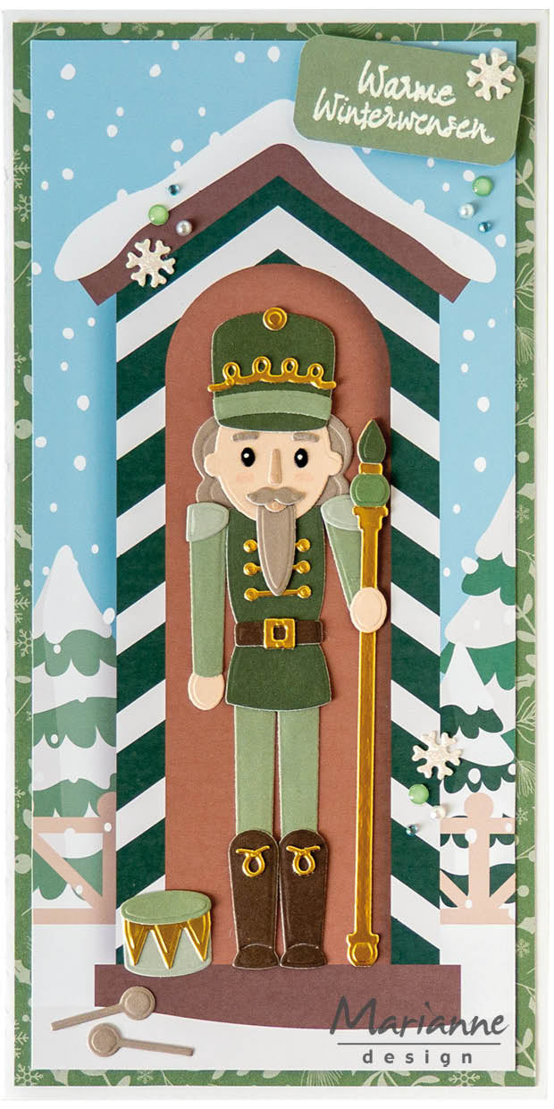 Marianne Design A4 Cutting Sheet - Home for Christmas by Marleen