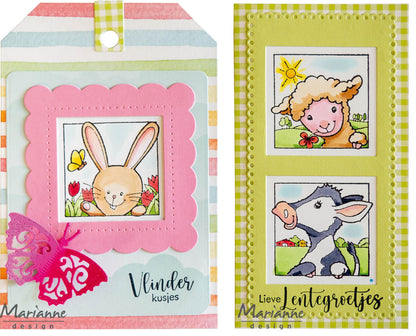 Marianne Design Clear Stamp - Animaux de printemps Peek-A-Boo de Hetty