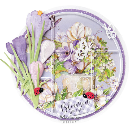 Marianne Design XL Feuille de découpe - Fleurs champêtres