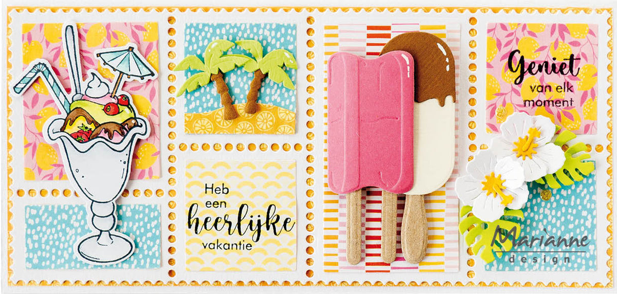 Marianne Design Bloc de papier A4 - Fresh Lemonade