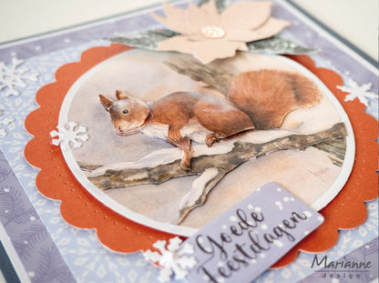 Marianne Design Feuille à découper - Mattie's Mooiste - Écureuil 3D