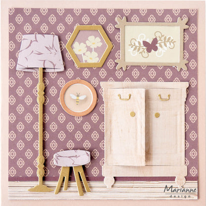 Marianne Design Collectables Die - Lamp & Stool by Marleen