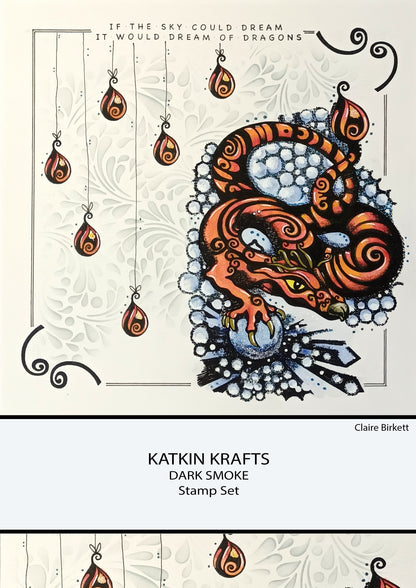 Tampons transparents Katkin Krafts Dark Smoke 6 x 8 po