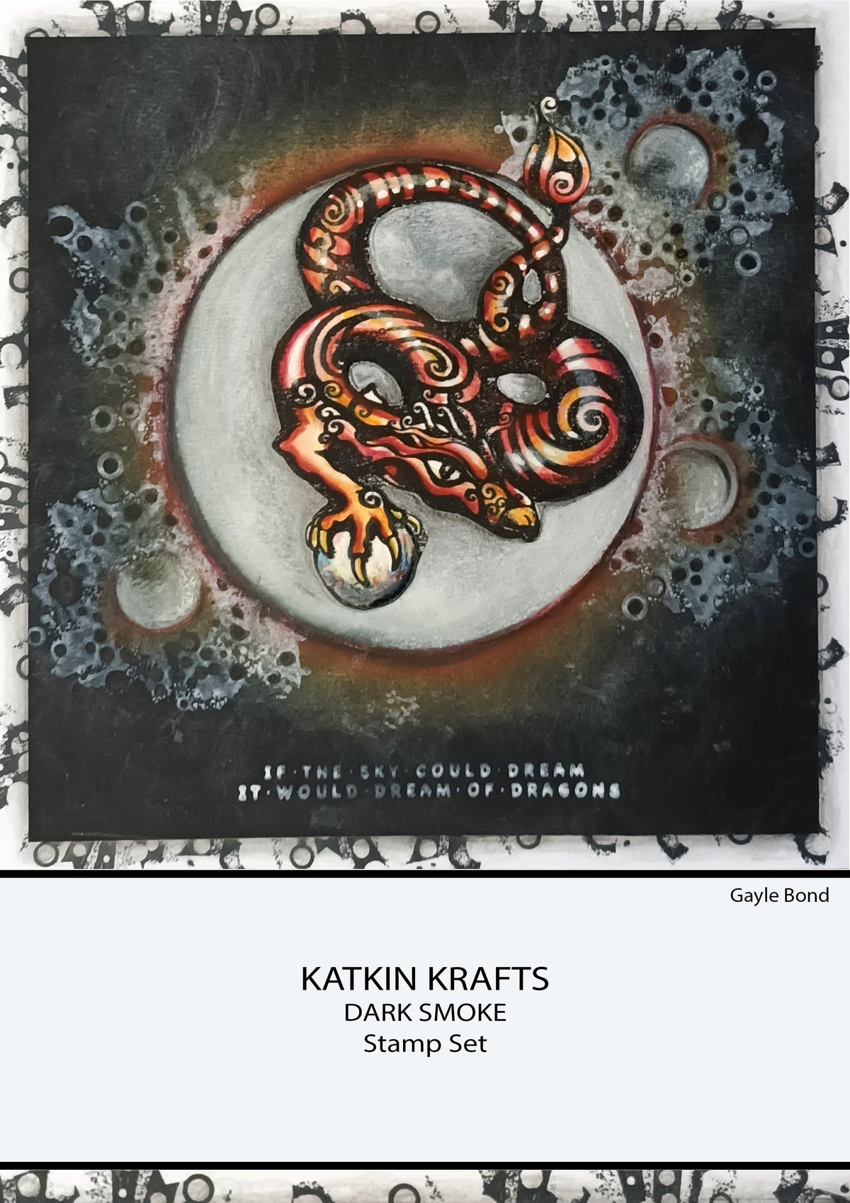 Tampons transparents Katkin Krafts Dark Smoke 6 x 8 po