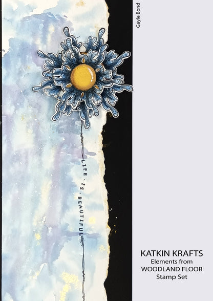 Katkin Krafts Le Sol de la Forêt – Lot de Tampons Transparents 6 po x 8 po