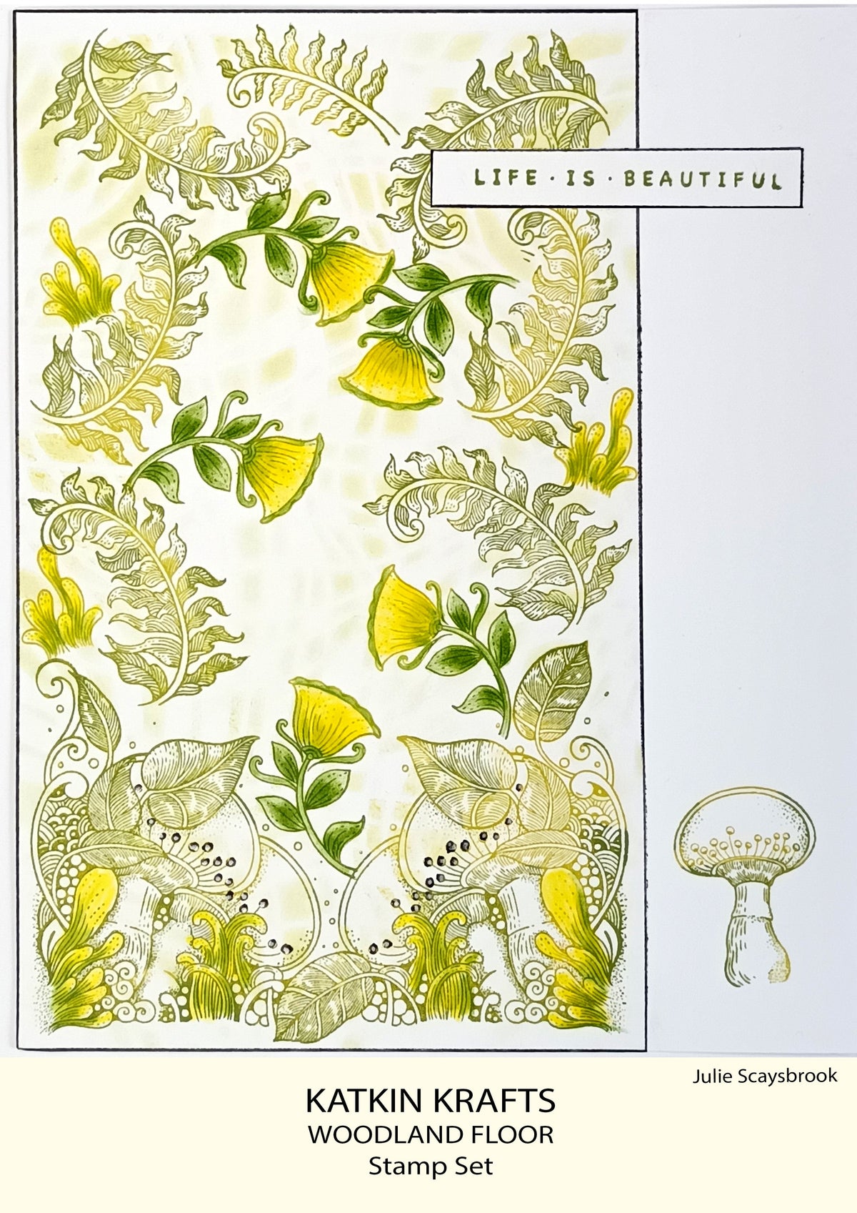 Katkin Krafts Le Sol de la Forêt – Lot de Tampons Transparents 6 po x 8 po