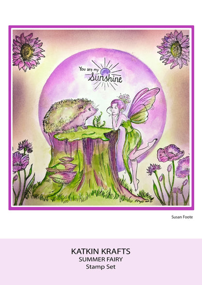 Katkin Krafts Summer Fairy Set de Timbres Transparents 6 po x 8 po