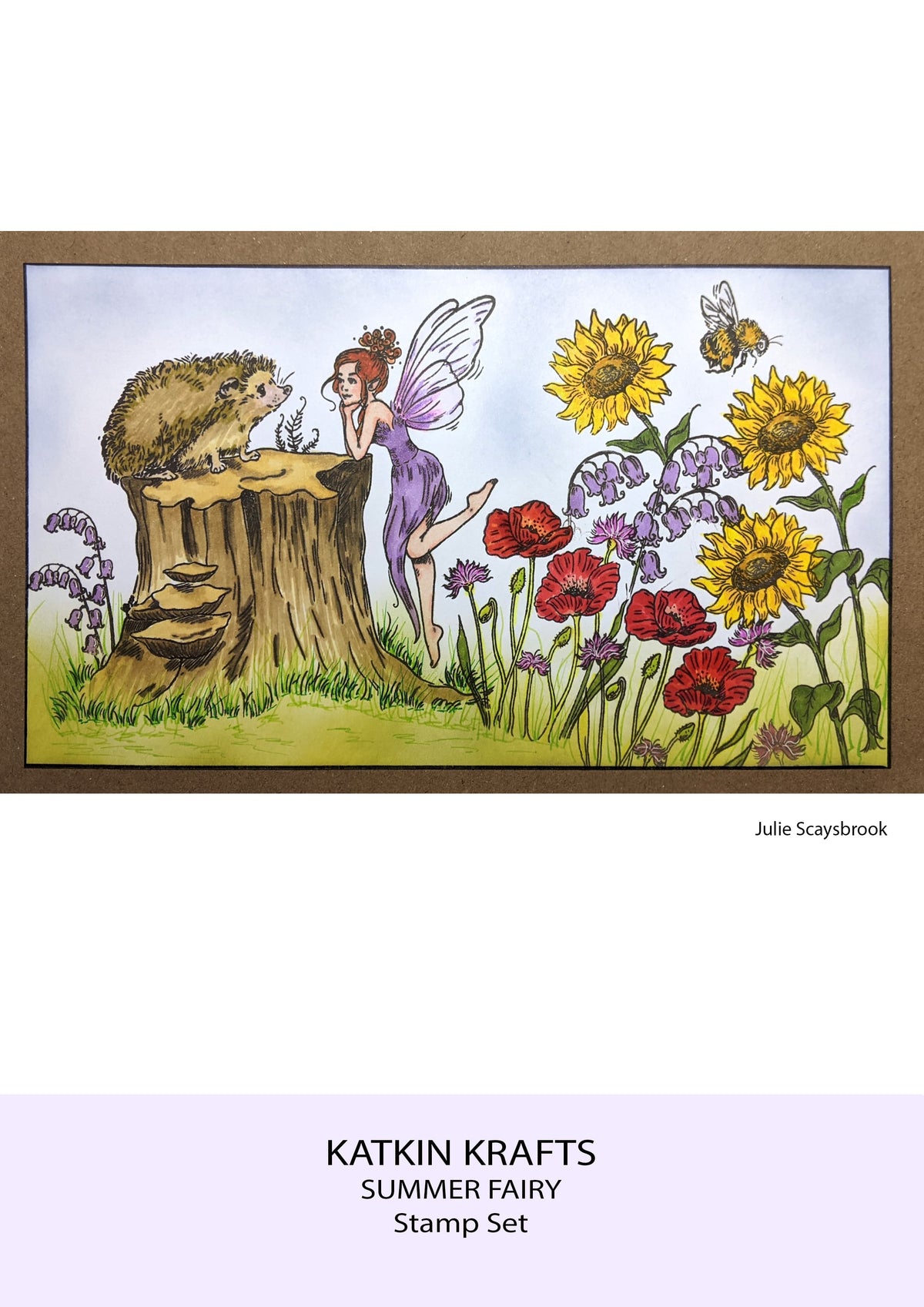 Katkin Krafts Summer Fairy Set de Timbres Transparents 6 po x 8 po