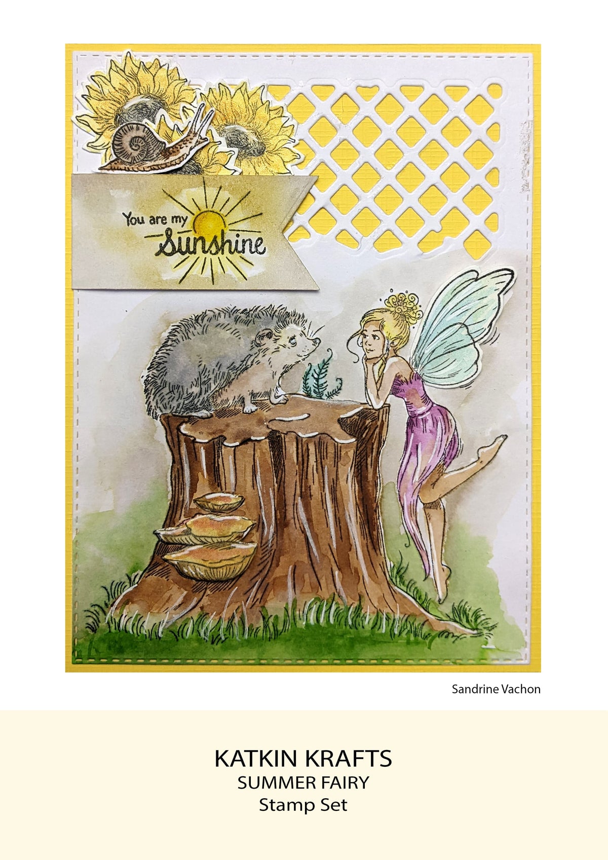 Katkin Krafts Summer Fairy Set de Timbres Transparents 6 po x 8 po