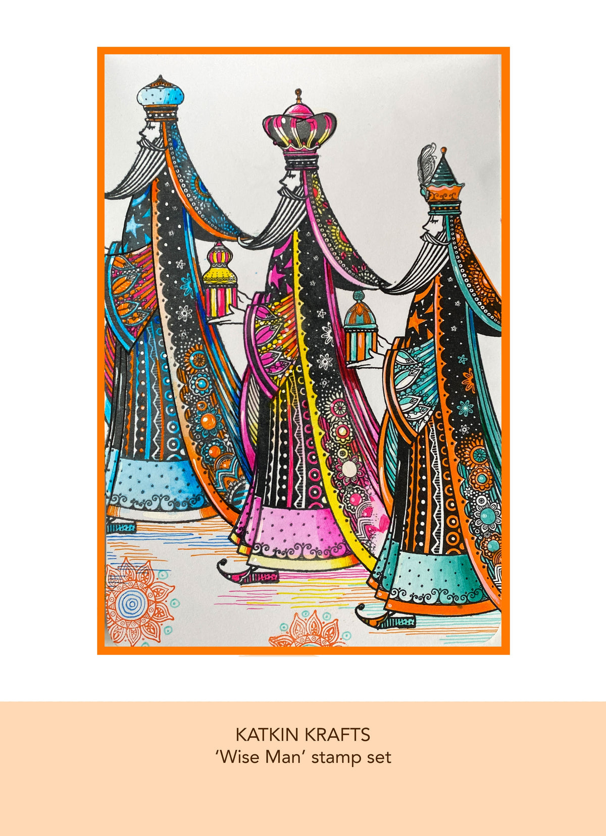 Katkin Krafts Wise Man, lot de tampons transparents 6 po x 8 po
