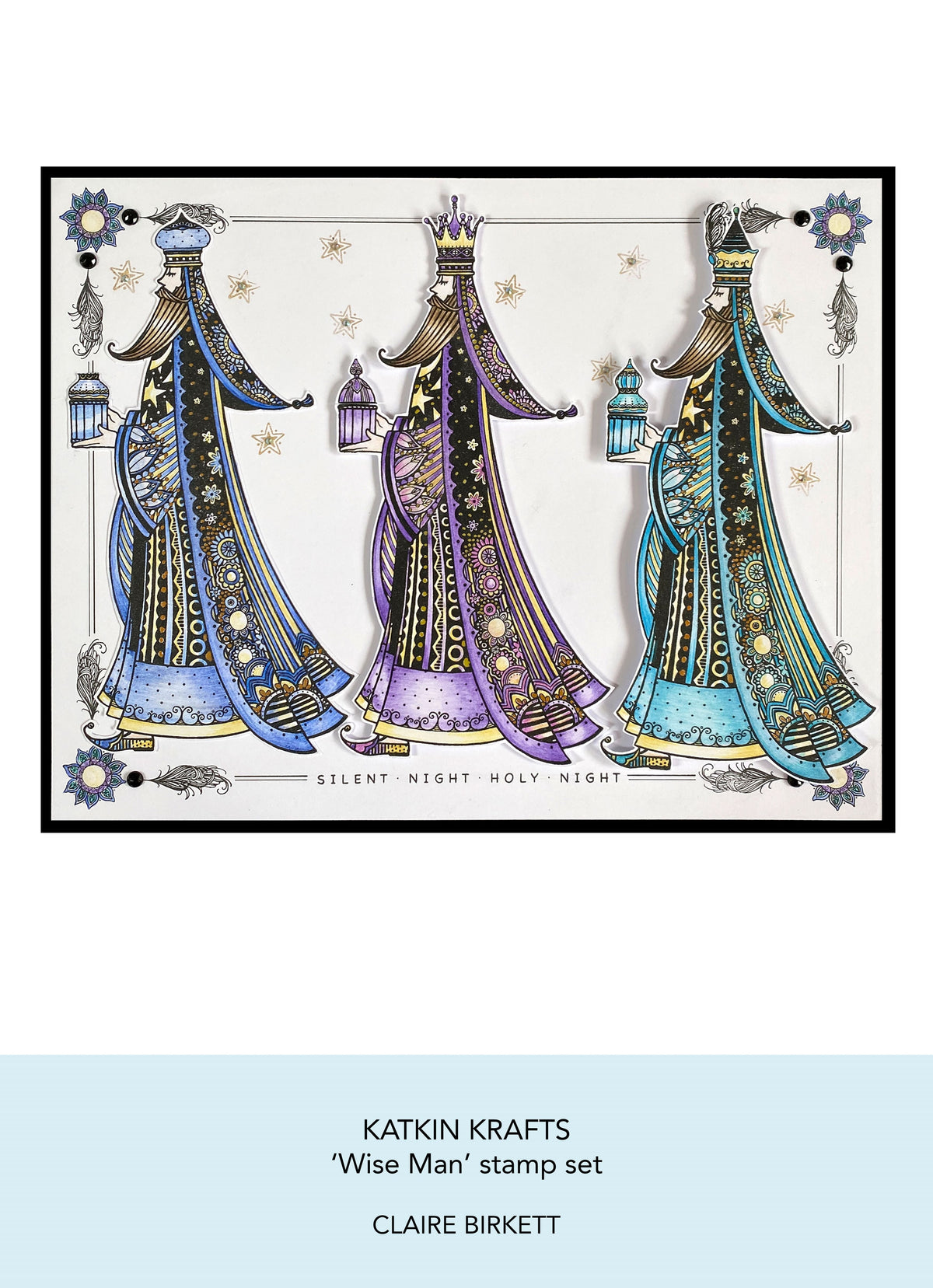 Katkin Krafts Wise Man, lot de tampons transparents 6 po x 8 po
