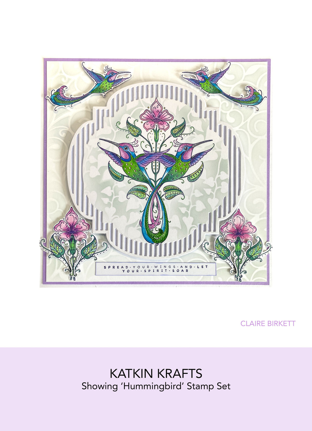 Tampons transparents Katkin Krafts Colibri 6 x 8 po