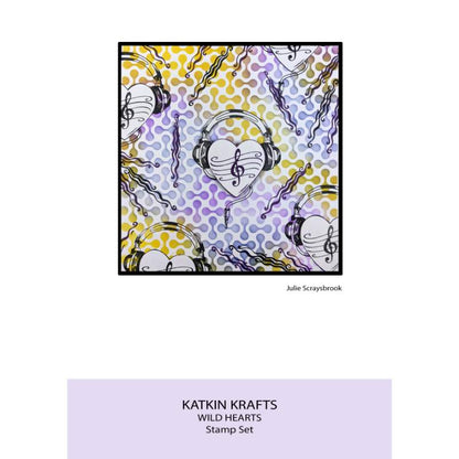 Katkin Krafts Wild Hearts Ensemble de Timbres Transparents 6 po x 8 po