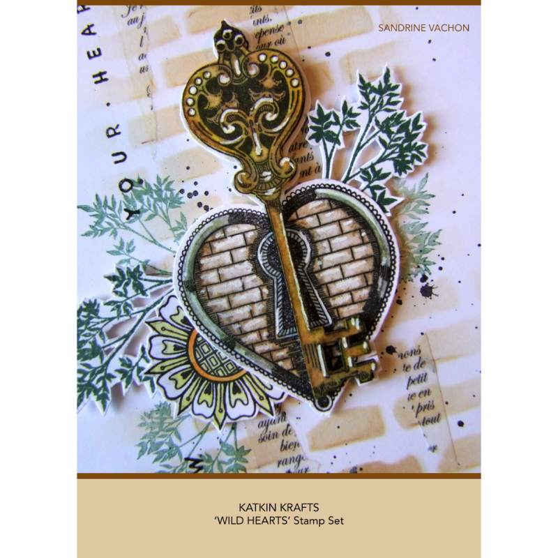 Katkin Krafts Wild Hearts Ensemble de Timbres Transparents 6 po x 8 po