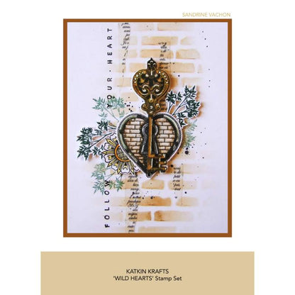 Katkin Krafts Wild Hearts Ensemble de Timbres Transparents 6 po x 8 po