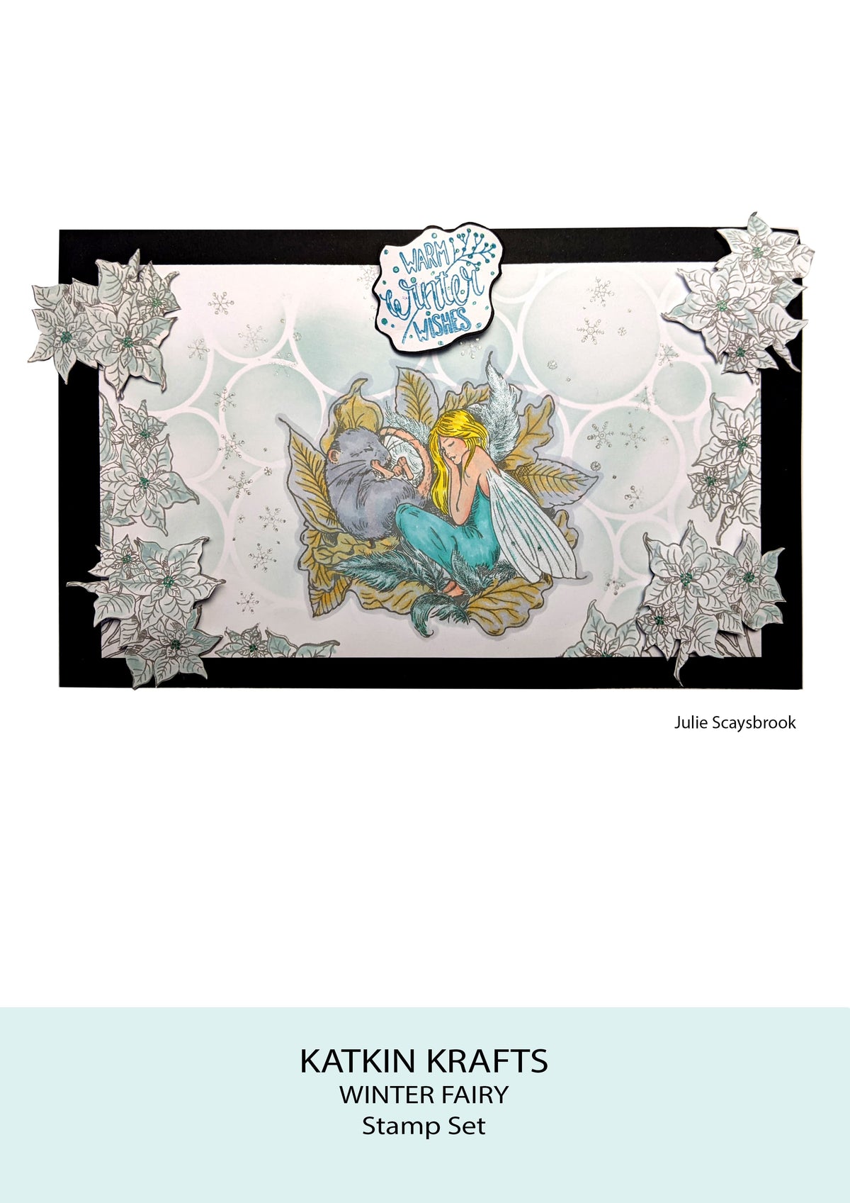 Katkin Krafts Fée d'Hiver — Jeu de Tampons Transparents 6 po x 8 po