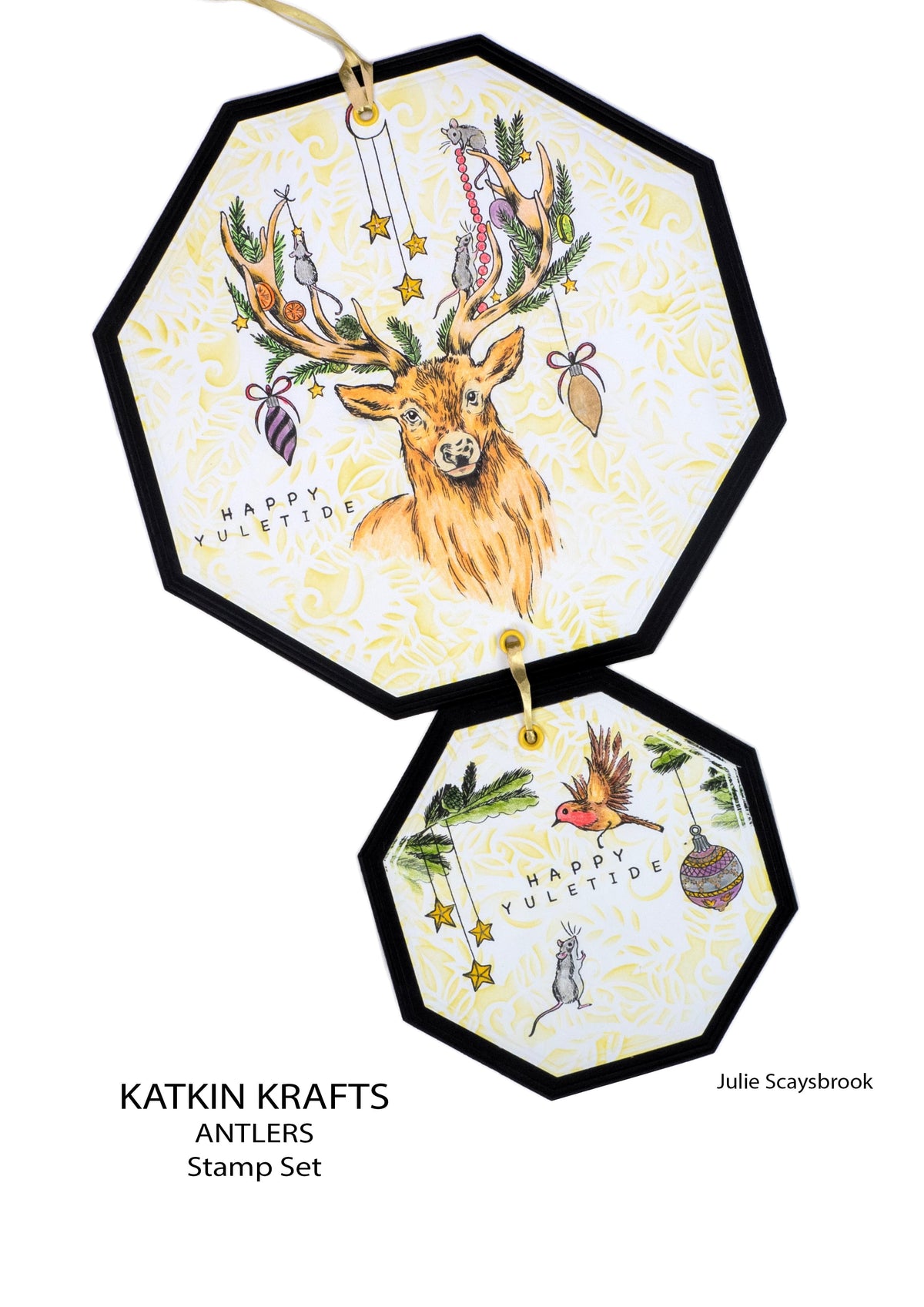 Katkin Krafts Tampons Transparents Bois de Cerf 6 po x 8 po
