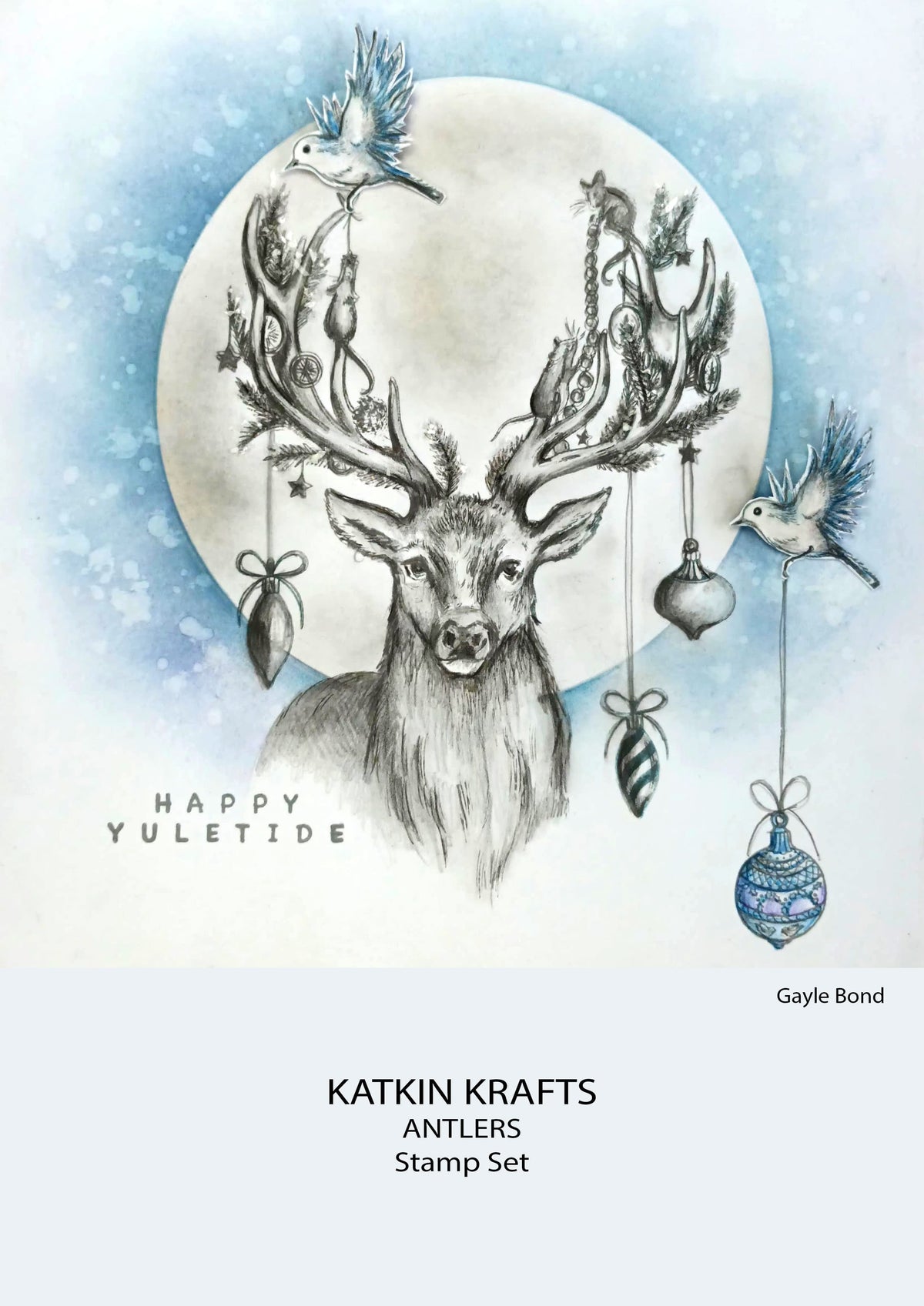 Katkin Krafts Tampons Transparents Bois de Cerf 6 po x 8 po