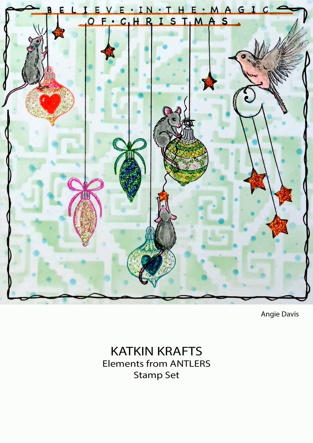 Katkin Krafts Tampons Transparents Bois de Cerf 6 po x 8 po