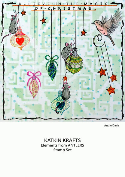 Katkin Krafts Tampons Transparents Bois de Cerf 6 po x 8 po