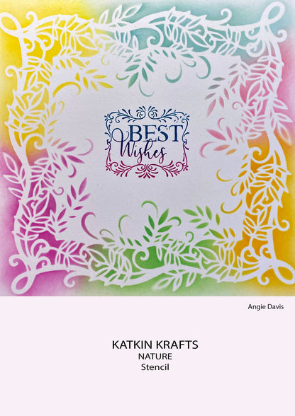 Pochoir Katkin Krafts Nature 17,78 cm x 17,78 cm