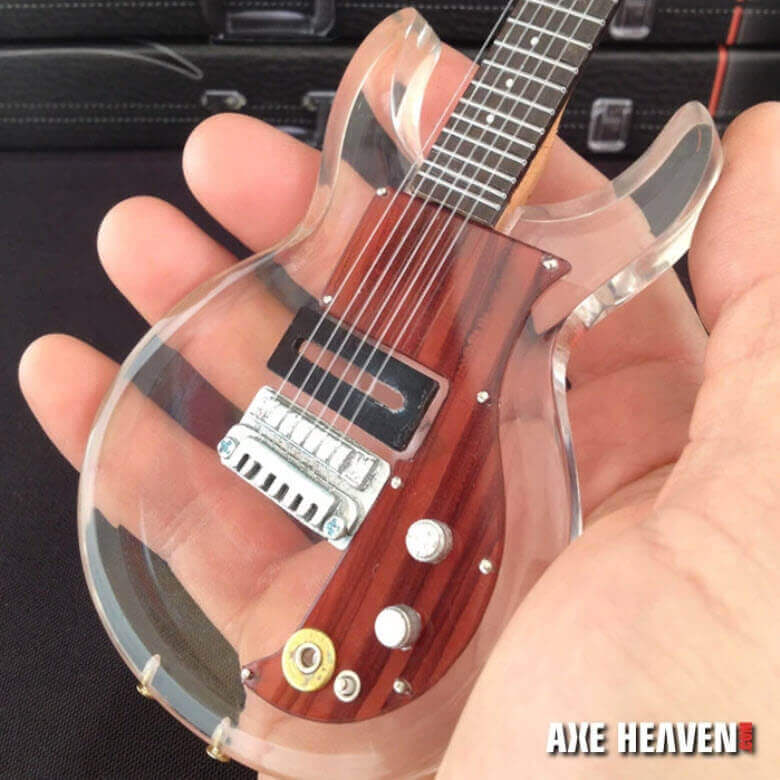 Guitare miniature Dan Armstrong en acrylique transparent, réplique de collection